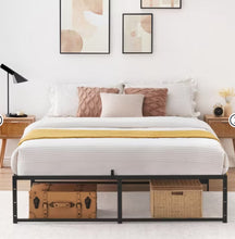 Full Size Bed Frame, 14 inch Metal with 3 in 1 Sturdy Steel Support, No Box Spring Needed, Black Frame! (NEW IN BOX)