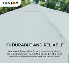 Grey 10 ft. x 10 ft. Steel and Aluminum Frame Floating Tent Pool Pop Up Gazebo with Fabric Canopy! (NEW IN BOX)