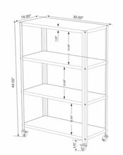 Small 44" 3 Shelf Rolling Metal Bookcase Chalk White - Room Essentials! (NEW IN BOX)