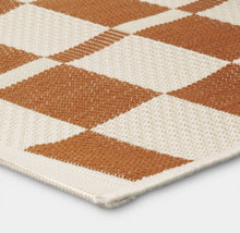 6'x9' Check Rectangular Woven Outdoor Area Rug Brown - Room Essentials - WE DO NOT SHIP!!
