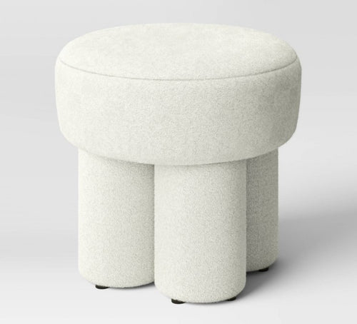 Threshold Boucle Fully Upholstered Accent Ottoman Stool!! NEW IN BOX!!