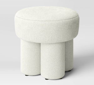 Threshold Boucle Fully Upholstered Accent Ottoman Stool!! NEW IN BOX!!