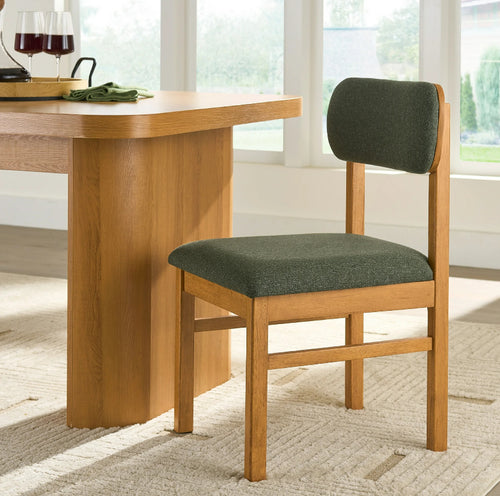 Better Homes & Gardens Juliet Dining Chairs 2 Pack, Light Honey Finish and Olive Green!! NEW IN BOX!!
