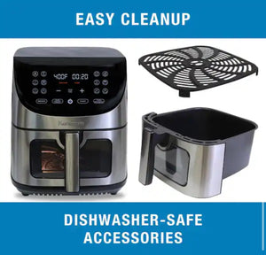 Kenmore 8 Qt. Silver Air Fryer with Digital Touch Screen, 12-Cooking Presets!! NEW IN BOX!!