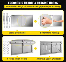 Outdoor Kitchen Doors 42 in. W X 21 in. H Double BBQ Door Stainless Steel BBQ Access Door! (NEW IN BOX)