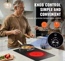 Electric Cooktop, 12 in. 2 Burners Built-in Electric Stove Top, 3000 W Ceramic Top Radiant Cooktop, with Glass Panel! (NEW IN BOX)