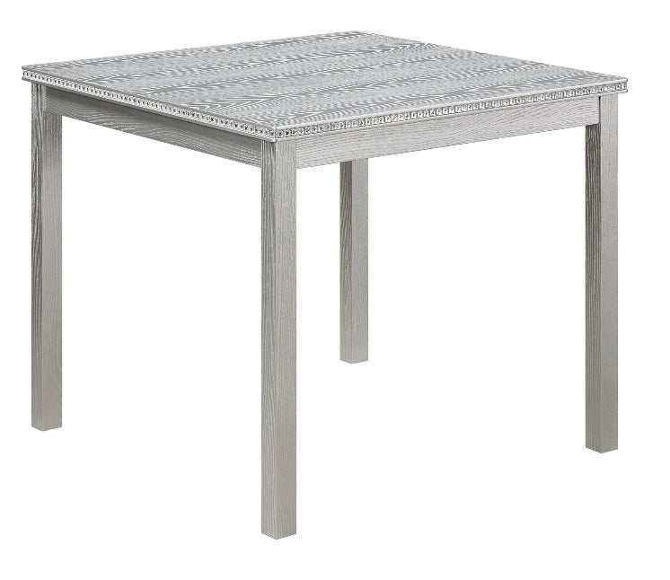 Square Solid Wood Dining Room Table, Gray!! NEW IN BOX!!