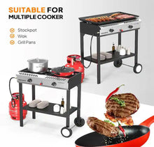 Karl Home 2 Burner 150,000 BTU Gas Propane Stove with Wheels!! NEW IN BOX!!