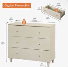 Hokku Nightstand With 3 Large Drawers For Bedroom, Modern Wooden Closet Storage Organizer - WE DO NOT SHIP!!