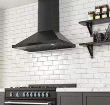 Vikio Pro 36 in. 600 CFM Ducted Wall Mount Range Hood in Black Stainless Steel with Gestures/Touch Control and LED Lights!! NEW IN BOX!!