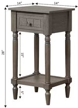 French Country Dark Gray Wirebrush Khloe Accent Table! (NEW IN BOX)