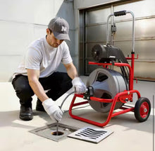 Drain Cleaning Machine 100 ft. x 3/8 in. Sewer Snake Machine Auto Feed, 370W Drain Auger Cleaner! (NEW IN BOX)