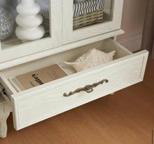 Timothy White Wood 51.6 in. Curio Display Cabinet with 2 Doors and Adjustable Glass Shelves! (NEW IN BOX)