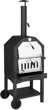 Karl Home 25.98 in. Wood Fired Outdoor Pizza Oven in Black! (NEW IN BOX)