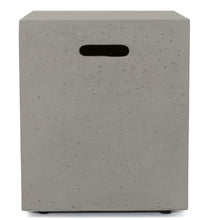 Noble House Zachary 40 in. x 12.5 in. Square MGO Propane Outdoor Patio Fire Pit in Light Grey with Tank Holder! (NEW IN BOX)