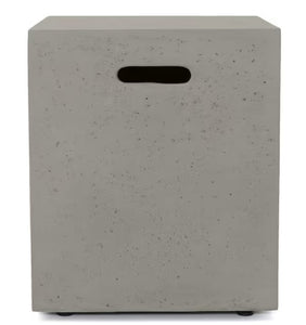 Noble House Zachary 40 in. x 12.5 in. Square MGO Propane Outdoor Patio Fire Pit in Light Grey with Tank Holder! (NEW IN BOX)