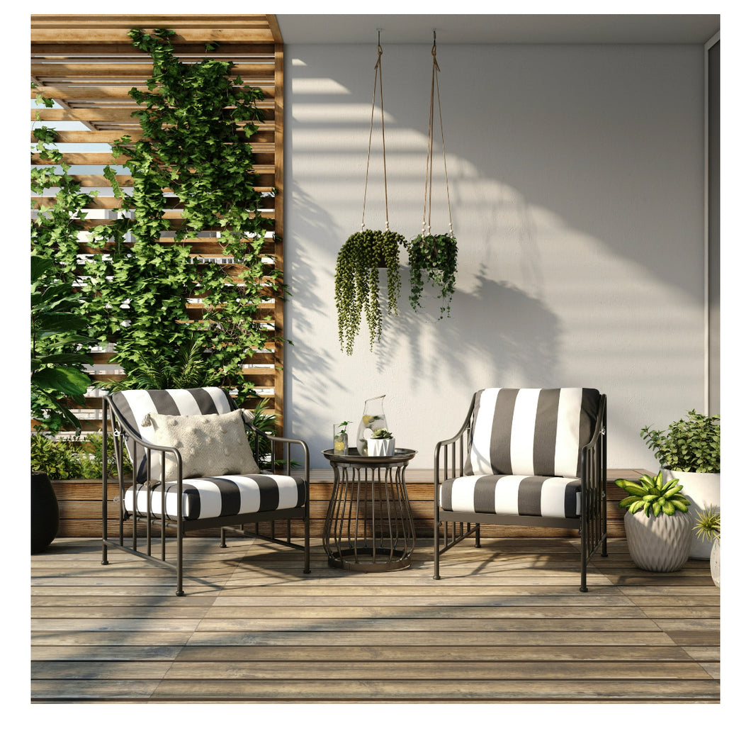 Better Homes & Gardens Aubrey 3-Piece Stationary Steel Chat Set**New in box**