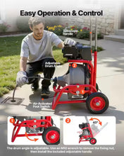 Drain Cleaning Machine 100 ft. x 3/8 in. Sewer Snake Machine Auto Feed, 370W Drain Auger Cleaner! (NEW IN BOX)