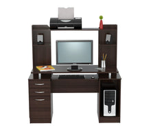 Inval Laminate 2-Pedestal Computer Office Desk with Hutch, Multiple Colors**New in box**