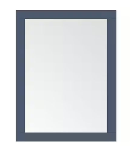 Home Decorators Collection Lincoln 22 in. W x 30 in. H Rectangular Framed Wall Mount Bathroom Vanity Mirror in Midnight Blue!! BRAND NEW!!