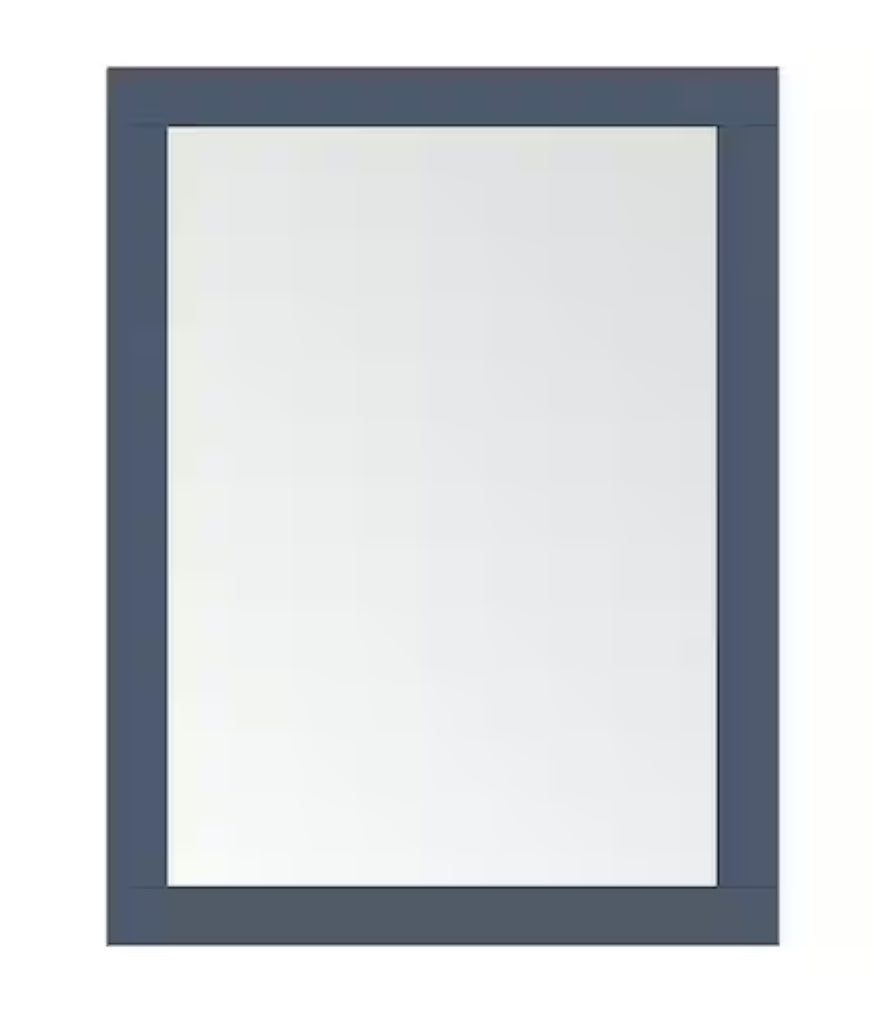 Home Decorators Collection Lincoln 22 in. W x 30 in. H Rectangular Framed Wall Mount Bathroom Vanity Mirror in Midnight Blue!! BRAND NEW!!