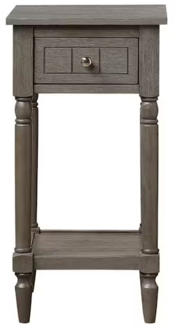 French Country Dark Gray Wirebrush Khloe Accent Table! (NEW IN BOX)