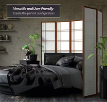 Red Lantern 6 ft. Walnut 4-Panel Room Divider!! BRAND NEW!!