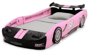 Delta Children Turbo Race Car Twin Bed, Pink- NEW IN BOX!!!