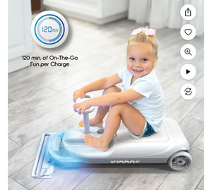 Tzumi Mop On-the-Go Kart 2 in 1 Electric Sweeper Floor Cleaner Cart for Kids Ages 3 and Up- new in box