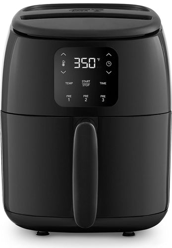 DASH Tasti-Crisp™ Digital Air Fryer with AirCrisp Technology, Custom Presets, Temperature Control, and Auto Shut Off Feature, 2.6 Quart - Black! (NEW)