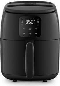 DASH Tasti-Crisp™ Digital Air Fryer with AirCrisp Technology, Custom Presets, Temperature Control, and Auto Shut Off Feature, 2.6 Quart - Black! (NEW)