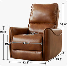 Ivy Bronx 32.3" Wide Power Recliner PU Leather 270° Swivel and Rocker Recliner with USB Port