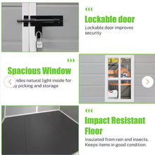 Gray 6 ft. W x 4 ft. D All-Weather Resin Patio Outdoor Plastic Storage Shed with Window & Reinforced Floor(24 sq. ft.) new in 2 boxes!