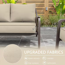 46 in. x 26 in. Outdoor Patio Replacement Loveseat Cushion Set with Backrest Cream!! NEW IN BOX!!