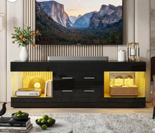Bestier Black TV Stand for TVs up to 65", Modern High Gloss! (NEW IN BOX)