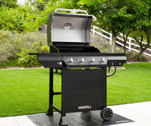 Nexgrill 4-Burner Propane Gas Grill in Black with Stainless Steel Main Lid!! NEW & ASSEMBLED (MISSING 2 BURNER COVERS)!!