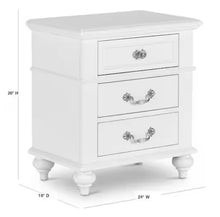Annie 3-Drawer Nightstand in White!! BRAND NEW!!