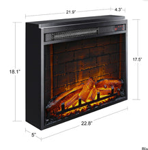 23" Fireplace Insert, Black - RV23P80L- new in box