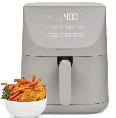 CruxGG 6qt Air Fryer Gray: 1500W Electric Fryer, Dishwasher-Safe! (NEW IN BOX)