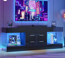 Bestier Black TV Stand for TVs up to 65", Modern High Gloss! (NEW IN BOX)