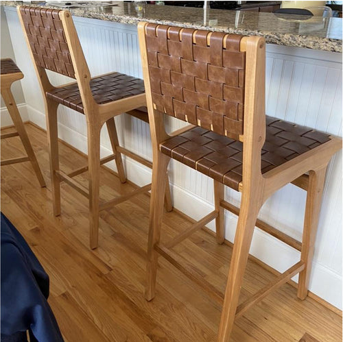 Ceylon Woven Barstool from Threshold/ set of 3 - a few small shipping scuffs- see pics