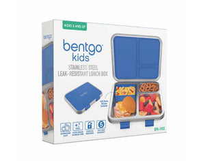 Bentgo Kids Stainless Steel Lunch Box, Blue- NEW IN BOX!!!