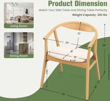 Set of 4 Leisure Bamboo Armchair Accent Chair with Curved Back and Bamboo Structure! (NEW IN TWO BOXES!)