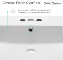 Swiss Madison 24 in. Ceramic Vanity Top with 3-Faucet Holes with White Basin!! NEW IN BOX!!