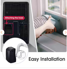LG 10,000 (DOE) BTU 115-Volt Portable Air Conditioner Cools 450 Sq. Ft. with Dehumidifier and Wi-Fi in Black- new!