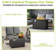 eVita 43 in. 50000BTU Propane Fire Pit Table Modern Outdoor Gas Fire Table with Fire Rocks!! NEW IN BOX!!