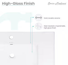 Swiss Madison 30 in. W x 18 in. D Ceramic Vanity Top in Glossy White!! NEW IN BOX!!