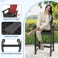 Tangkula 2PCS Outdoor HDPE Bar Stool Tall Adirondack Chair with Armrests and Footrest 30 Inches Counter Height Bar Stool!! NEW IN BOXES(2 BOXES)!!