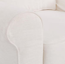 Ashton Ivory Polyester Arm Chair with Removable Cushions