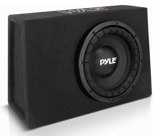 Pyle Slim Subwoofer Box System - 500 Watts, Perfect for Mount Car Truck Audio Powered Subwoofer Enclosure, High Powered 10-inch Woofers with a Non-Pressed Paper Cone - PSBS10,Black!! NEW IN BOX!!